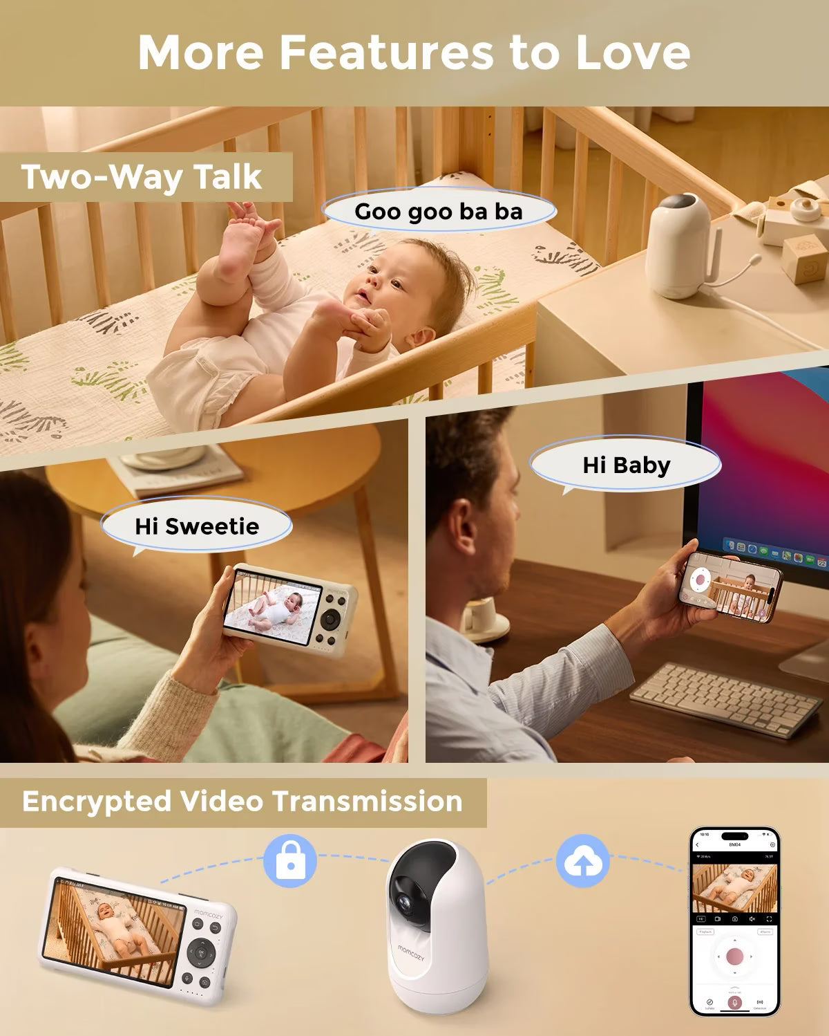 5" Babyphone mit Kamera
