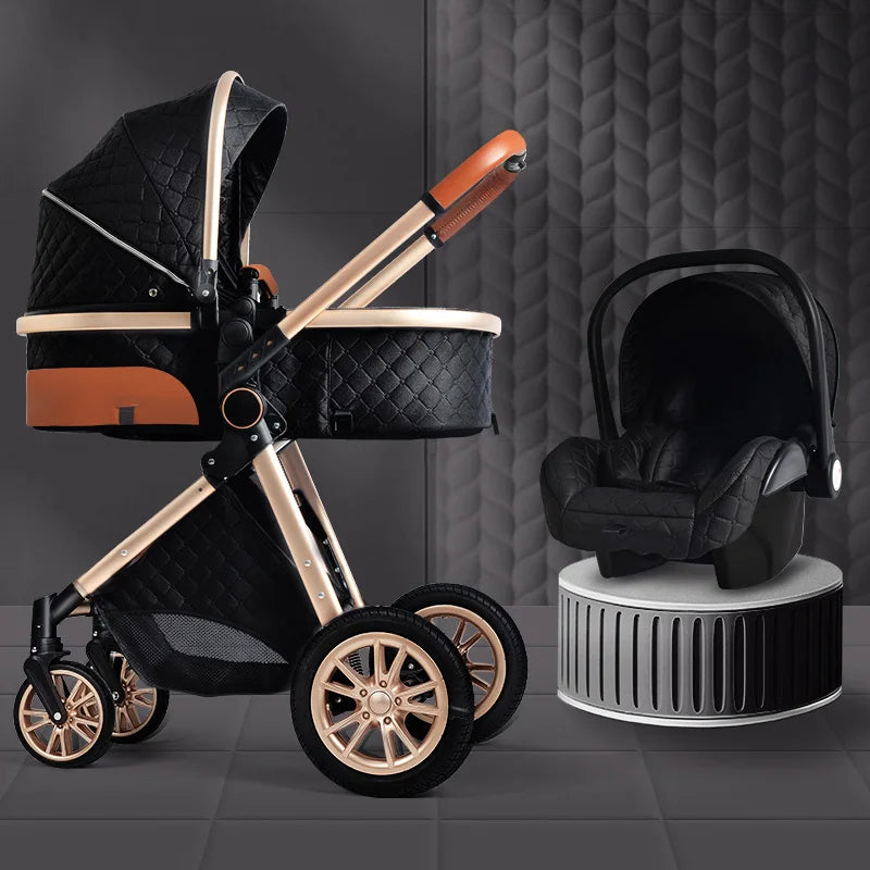 Luxus Kinderwagen 3-in-1 Hoch