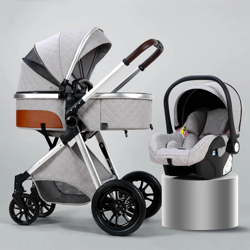 Luxus Kinderwagen 3-in-1 Hoch