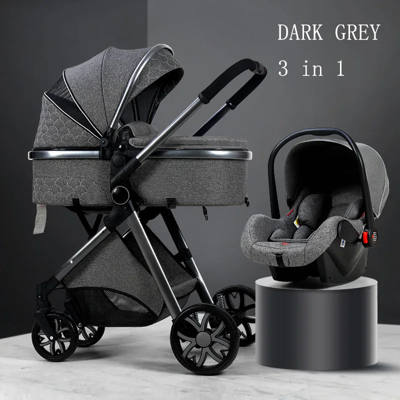 Luxus Kinderwagen 3-in-1 Hoch