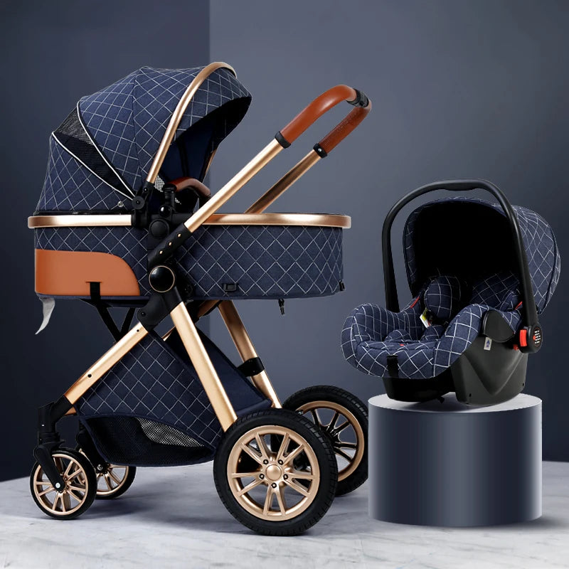 Luxus Kinderwagen 3-in-1 Hoch