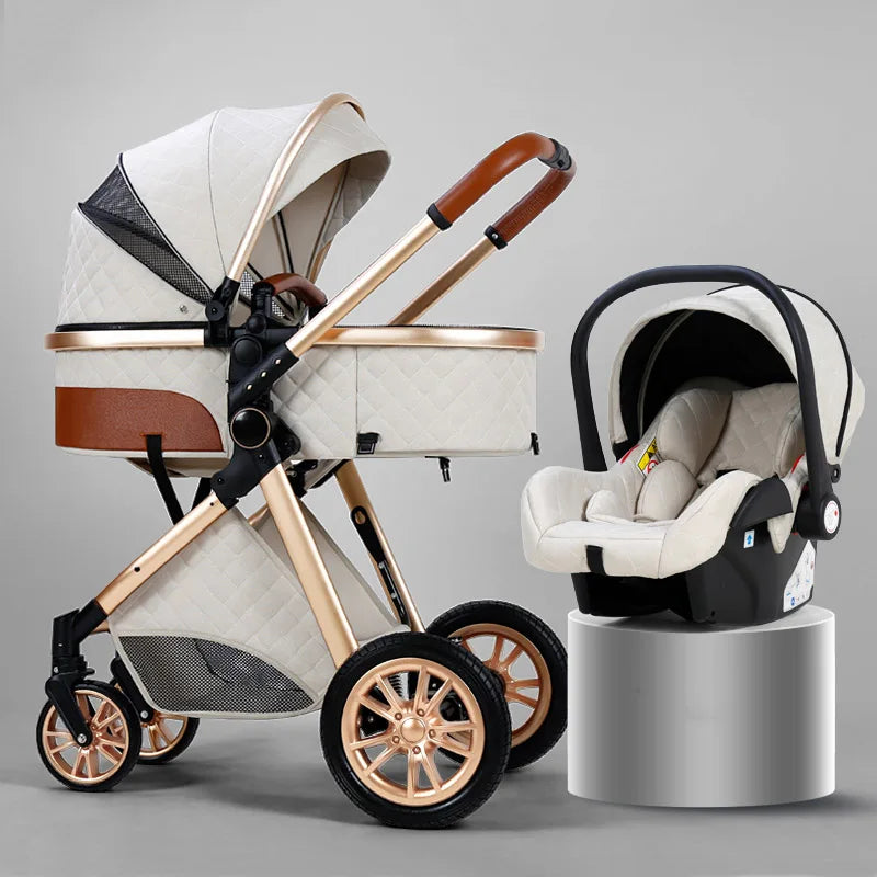 Luxus Kinderwagen 3-in-1 Hoch