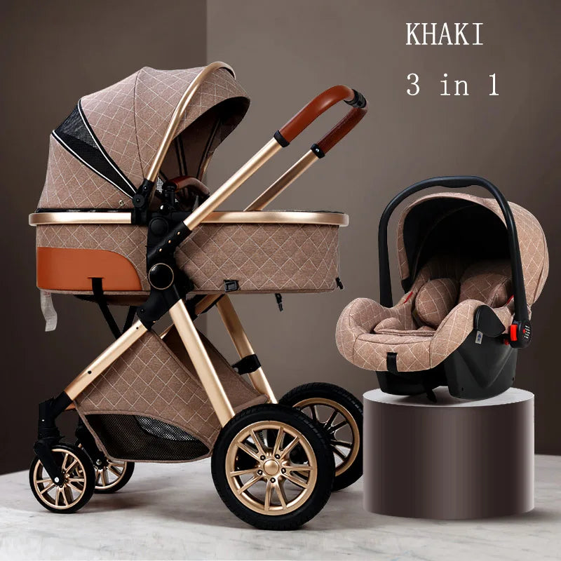 Luxus Kinderwagen 3-in-1 Hoch