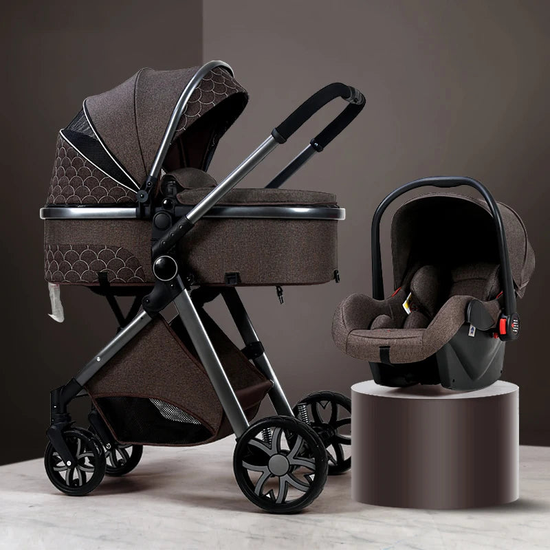 Luxus Kinderwagen 3-in-1 Hoch