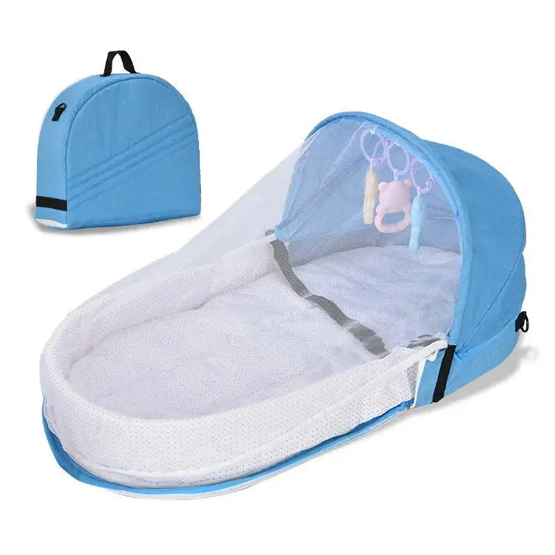 Praktisches faltbares Babybett mit Netz – druckentlastende Babywiege