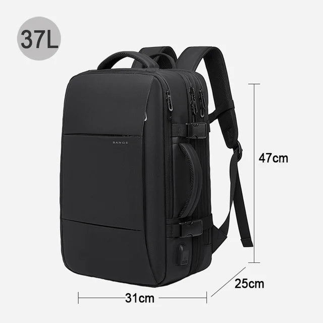 ANGE Luxus-Wickelrucksack – Erweiterbar mit USB-Anschluss, ideal für Reisen