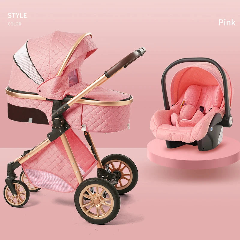 Luxus Kinderwagen 3-in-1 Hoch