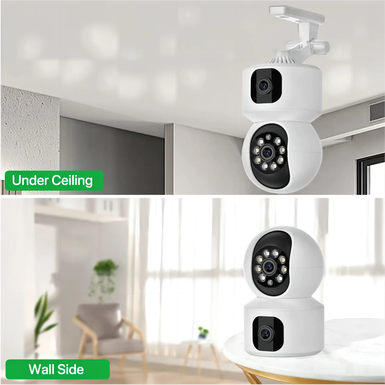 Tuya 8MP WLAN-IP-Kamera mit Doppelobjektiv Babyphone