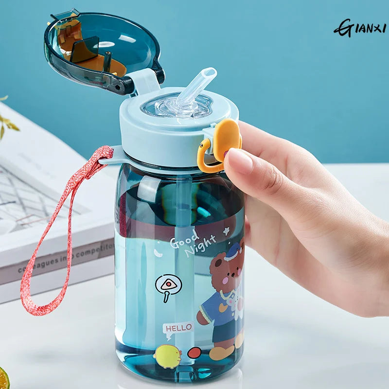 GIANXI Auslaufsicherer Kinder-Trinkbecher mit Strohhalm
