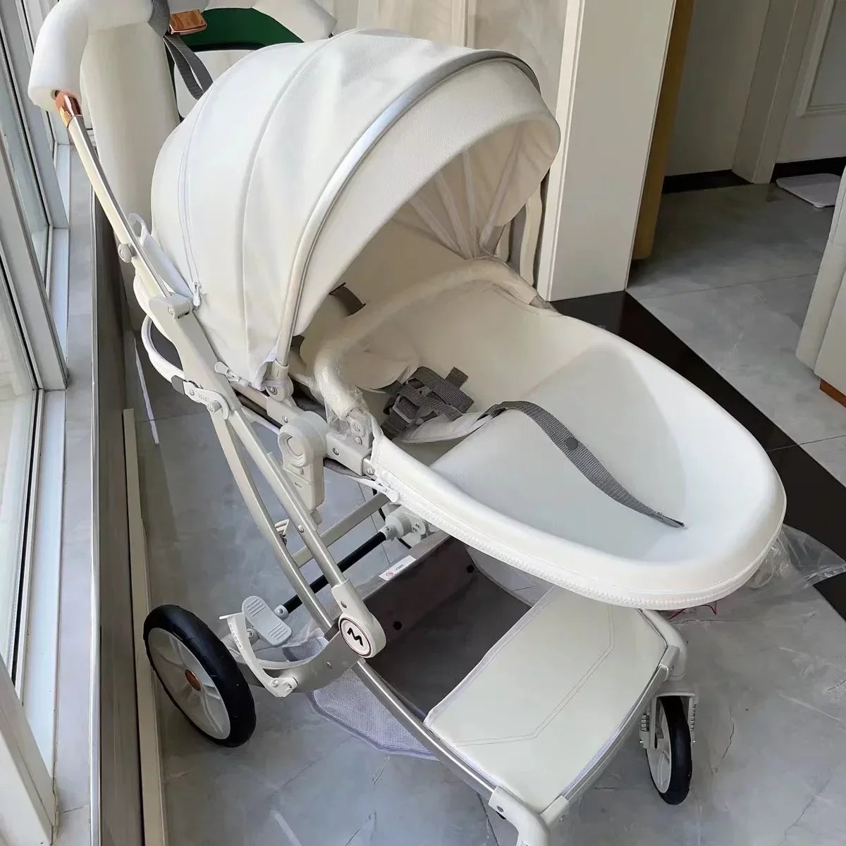 Babywagen 3-in-1, Luxus-Kinderwagen mit Autositz