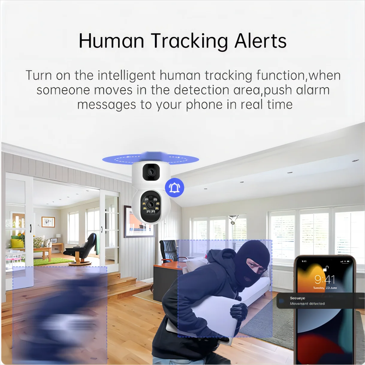 Tuya 8MP WLAN-IP-Kamera mit Doppelobjektiv Babyphone