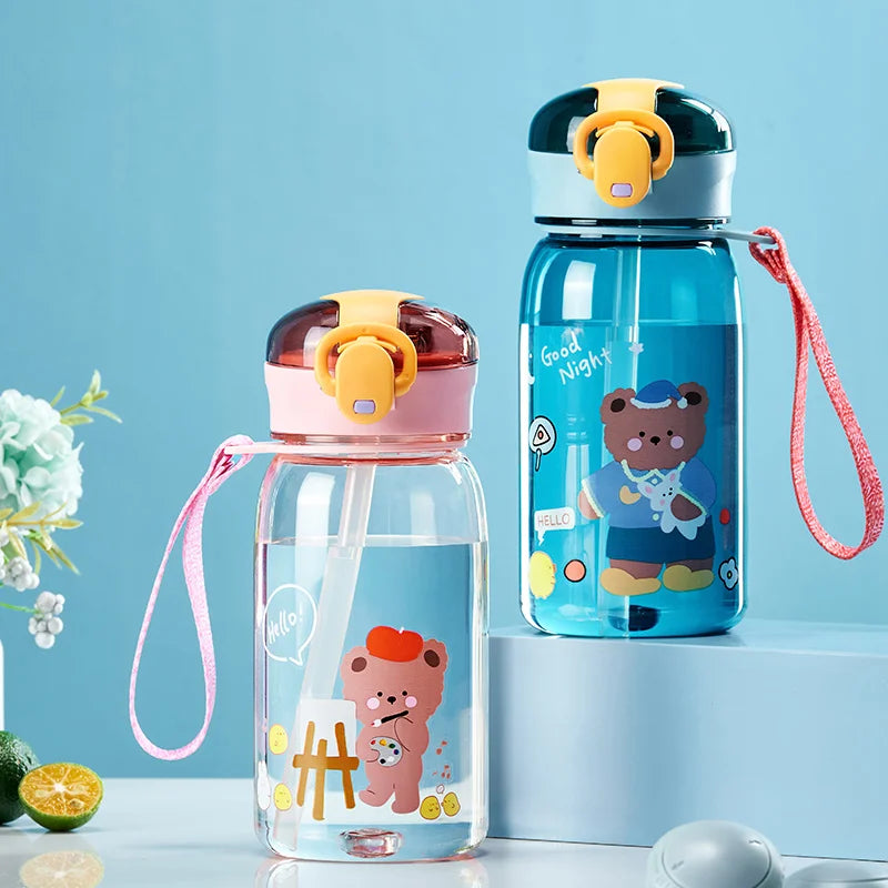 GIANXI Auslaufsicherer Kinder-Trinkbecher mit Strohhalm